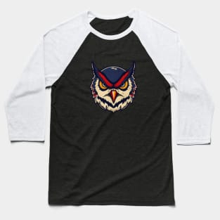 Cool Owl (vintage) Baseball T-Shirt